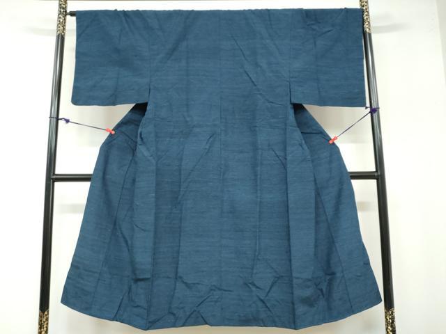 平和屋着物●男性 紬 アンサンブル 長羽織 霞文 正絹 逸品 DABB0423ud