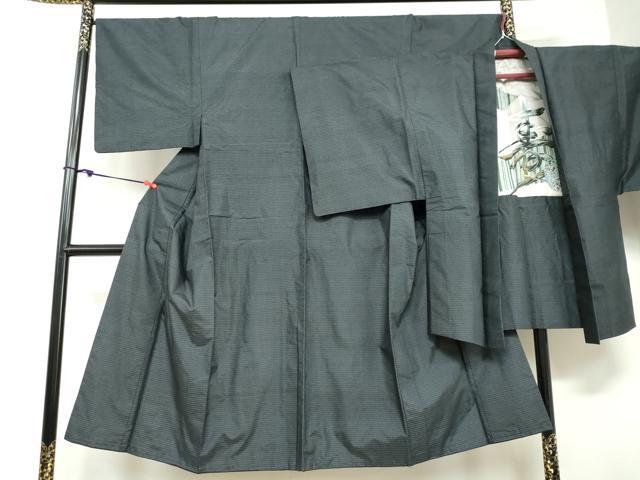 平和屋着物●男性 本場大島紬 アンサンブル 80亀甲 総詰め 正絹 逸品 DABB0424ud