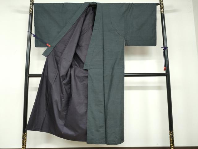 平和屋着物●男性 本場大島紬 アンサンブル 80亀甲 総詰め 正絹 逸品 DABB0424ud