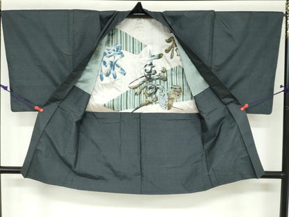 平和屋着物●男性 本場大島紬 アンサンブル 80亀甲 総詰め 正絹 逸品 DABB0424ud