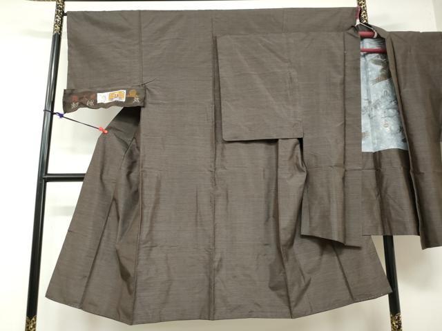 平和屋着物●男性 本場大島紬 アンサンブル 100亀甲 総詰め 証紙付き 正絹 逸品 DABB0425ud