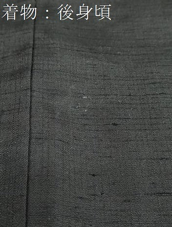 平和屋着物●男性 紬 アンサンブル 鉄黒色 正絹 逸品 DABB0426ud