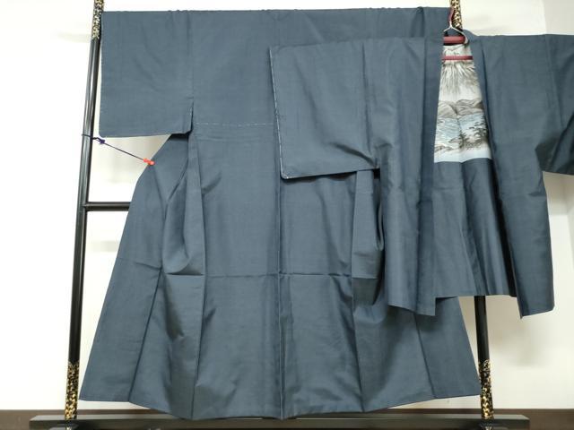 平和屋着物●男性 本場大島紬 アンサンブル 長羽織 80亀甲 総詰め 正絹 逸品 DABB0428ud