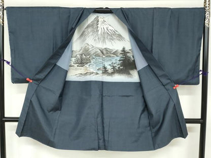平和屋着物●男性 本場大島紬 アンサンブル 長羽織 80亀甲 総詰め 正絹 逸品 DABB0428ud