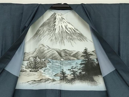 平和屋着物●男性 本場大島紬 アンサンブル 長羽織 80亀甲 総詰め 正絹 逸品 DABB0428ud