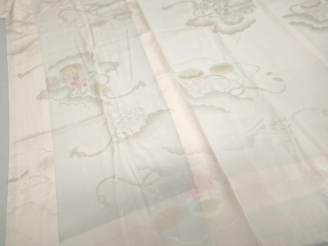 平和屋着物●振袖用長襦袢 無双仕立て 雲取り貝桶地紋 暈し染め 正絹 逸品 DABB0441ud