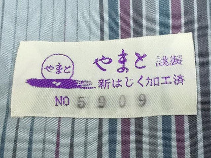 平和屋着物●長襦袢 無双仕立て 変わり縞 やまと誂製 正絹 逸品 未使用 DABB0446ud