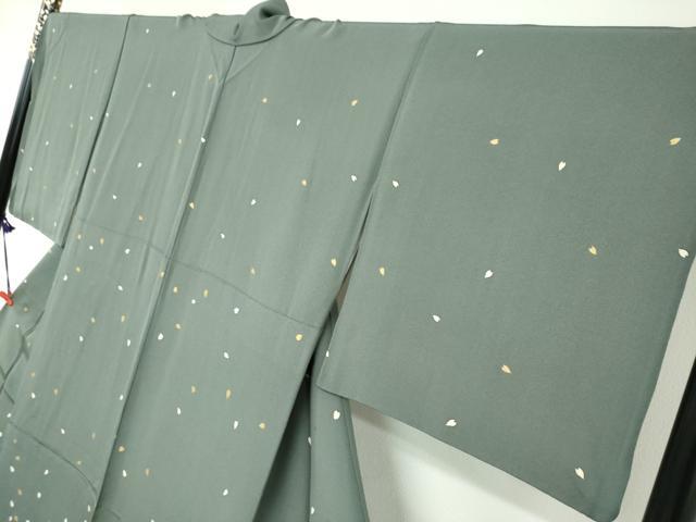 平和屋着物●訪問着 駒刺繍 舞桜文 金彩 鈴乃屋扱い 正絹 逸品 DABB0449ud