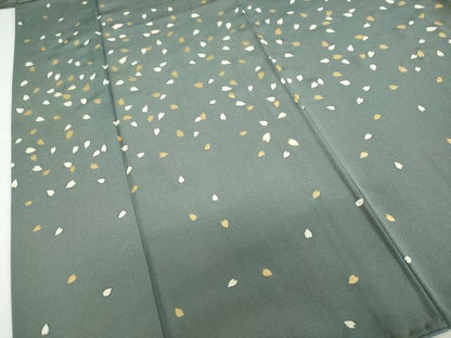平和屋着物●訪問着 駒刺繍 舞桜文 金彩 鈴乃屋扱い 正絹 逸品 DABB0449ud