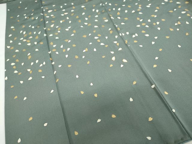 平和屋着物●訪問着 駒刺繍 舞桜文 金彩 鈴乃屋扱い 正絹 逸品 DABB0449ud
