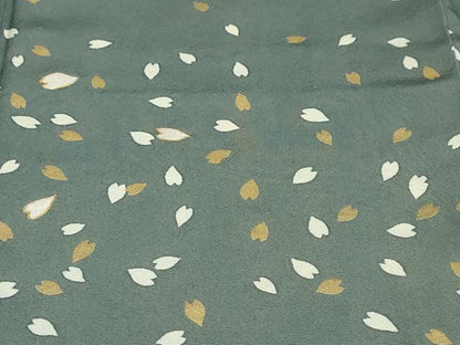 平和屋着物●訪問着 駒刺繍 舞桜文 金彩 鈴乃屋扱い 正絹 逸品 DABB0449ud