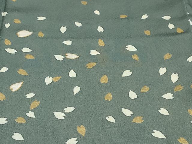 平和屋着物●訪問着 駒刺繍 舞桜文 金彩 鈴乃屋扱い 正絹 逸品 DABB0449ud