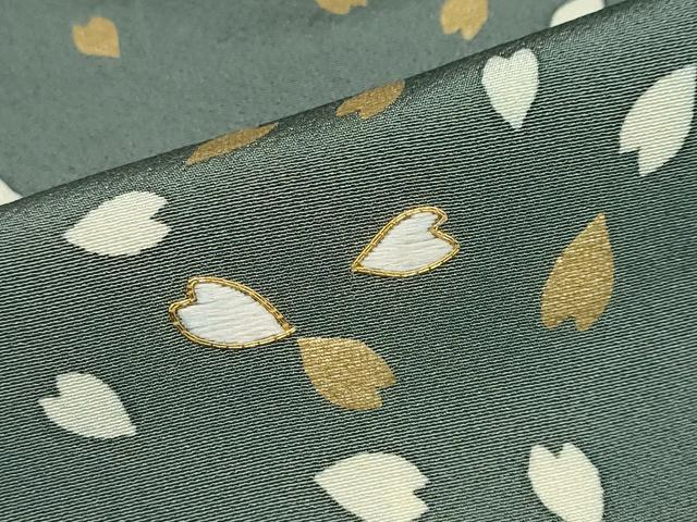 平和屋着物●訪問着 駒刺繍 舞桜文 金彩 鈴乃屋扱い 正絹 逸品 DABB0449ud