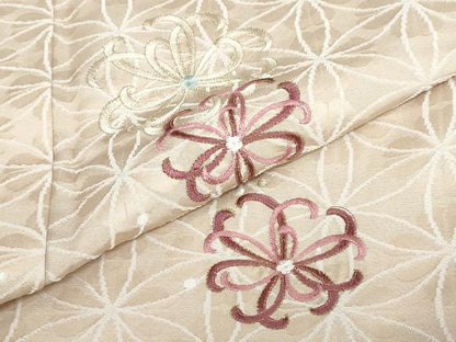 平和屋着物●訪問着 刺繍 舞花文 金糸 やまと誂製 正絹 逸品 DABB0452ud