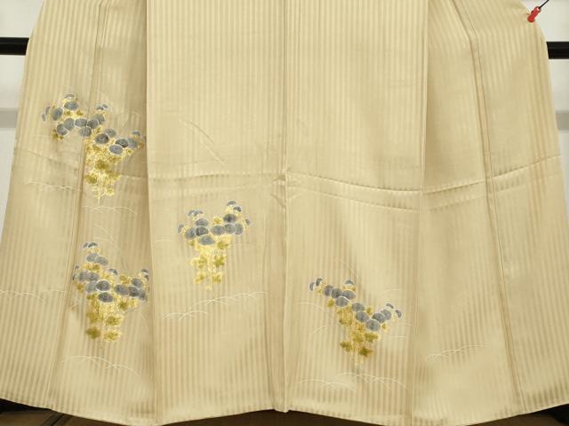 平和屋着物●訪問着 駒刺繍 万寿菊 金彩 たとう紙付き 正絹 逸品 DABB0454ud