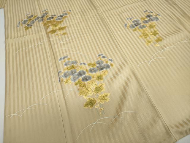平和屋着物●訪問着 駒刺繍 万寿菊 金彩 たとう紙付き 正絹 逸品 DABB0454ud