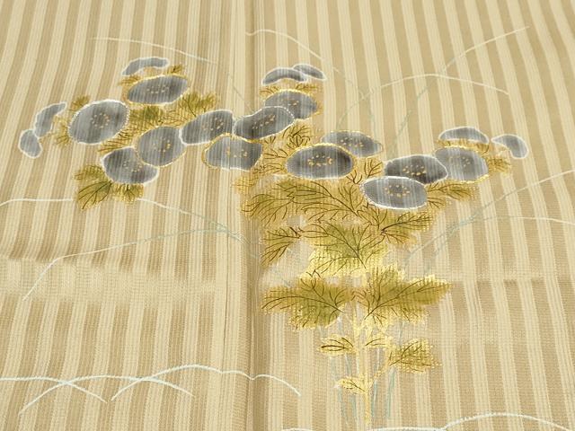 平和屋着物●訪問着 駒刺繍 万寿菊 金彩 たとう紙付き 正絹 逸品 DABB0454ud