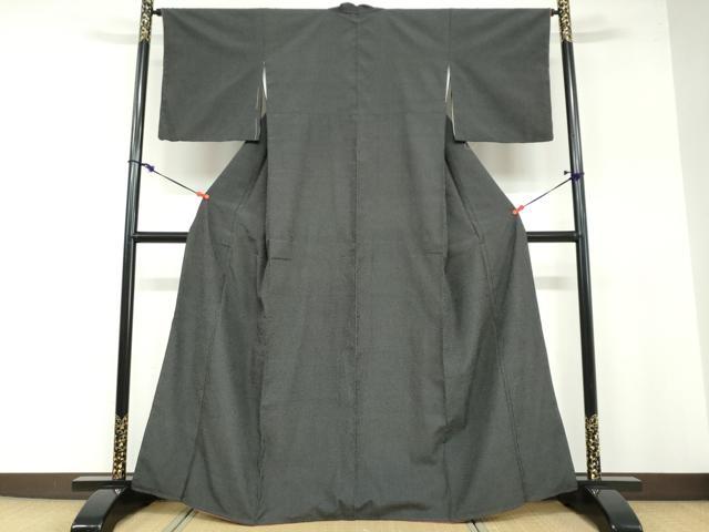 平和屋着物●本塩沢 110亀甲 総詰め 正絹 逸品 DABB0468ud