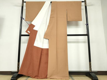平和屋着物●洗える最高級着物 ＜英＞はなぶさ謹製 色無地 丁字染色 洗える着物 DABB0470ud