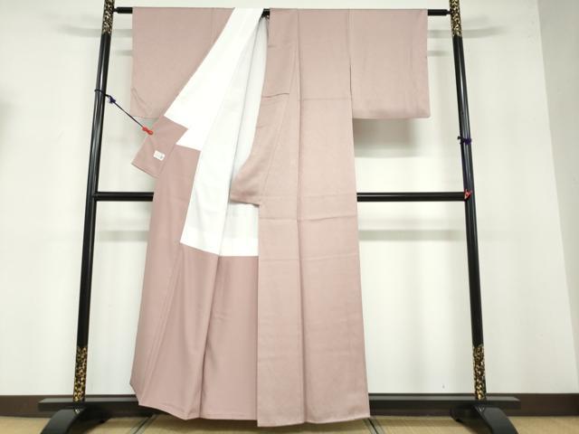 平和屋着物●洗える最高級着物 ＜英＞はなぶさ謹製 色無地 抽象地紋 水柿色 洗える着物 DABB0473ud
