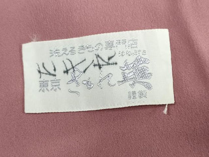 平和屋着物●洗える最高級着物 ＜英＞はなぶさ謹製 色無地 浅蘇芳色 洗える着物 DABB0475ud