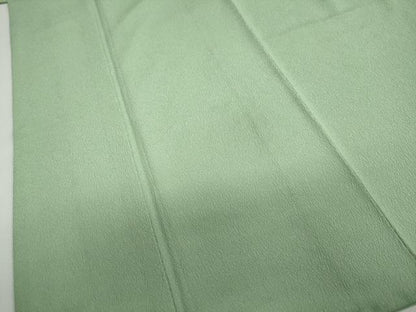 平和屋着物●洗える最高級着物 ＜英＞はなぶさ謹製 色無地 若葉色 洗える着物 DABB0476ud