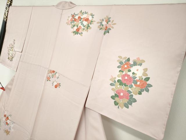 平和屋着物●訪問着 作家物 流水花鳥文 暈し染め 金彩 正絹 逸品 未使用 DABB0479ud