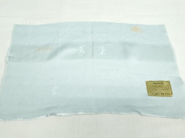 平和屋着物●上質な小紋 寿光織 舞花文 金糸 反端付き 正絹 逸品 未使用 DABB0481ud