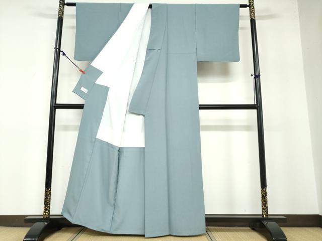 平和屋着物●洗える最高級着物 ＜英＞はなぶさ謹製 色無地 水浅葱色 洗える着物 DABB0483ud