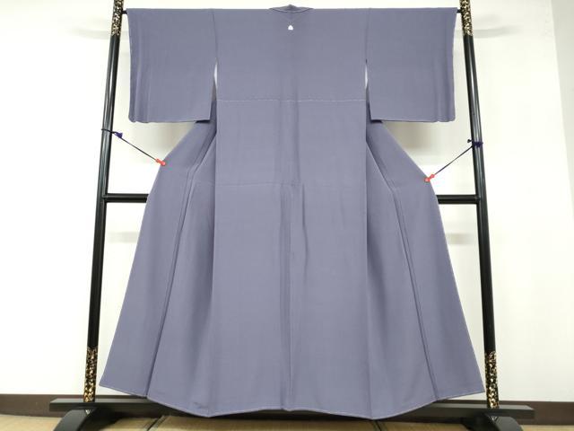 平和屋着物●上質な色無地 濃鼠色 正絹 逸品 未使用 DABB0491ud