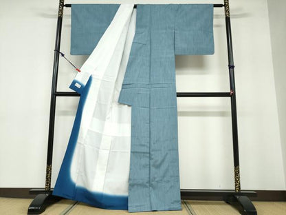 平和屋着物●洗える最高級着物 ＜英＞はなぶさ謹製 小紋 霞文 洗える着物 DABB0498ud