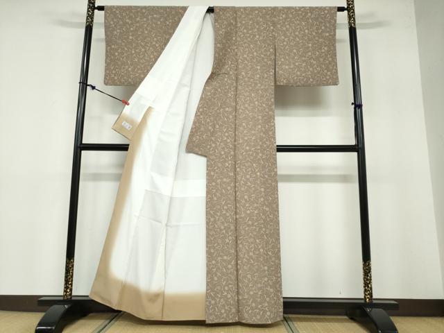 平和屋着物●洗える最高級着物　＜英＞はなぶさ謹製　小紋　花唐草文　洗える着物　DABB0500ud