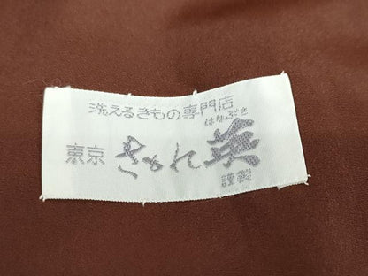 平和屋着物●洗える最高級着物 ＜英＞はなぶさ謹製 小紋 間道 洗える着物 DABB0502ud