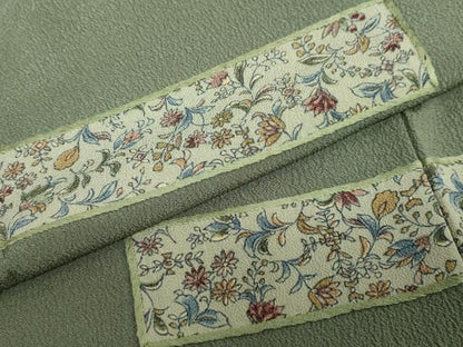 平和屋着物●洗える最高級着物 ＜英＞はなぶさ謹製 訪問着 横段更紗草花文 洗える着物 DABB0504ud