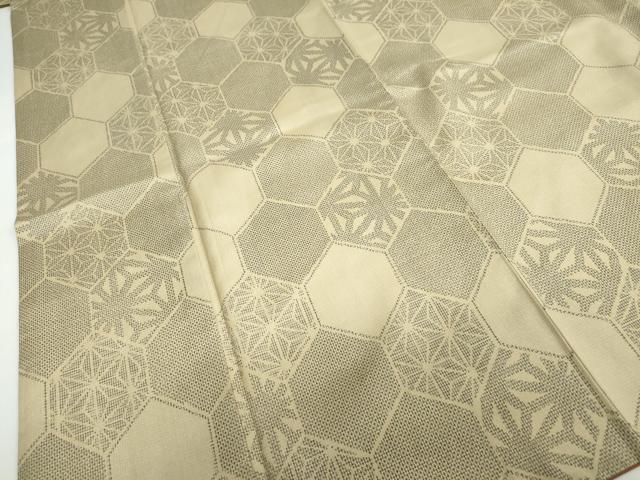 平和屋着物●洗える最高級着物 ＜英＞はなぶさ謹製 小紋 麻の葉亀甲文 洗える着物 DABB0510ud