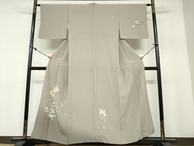 平和屋着物●本加賀友禅作家 清藤 宏 訪問着 草花文 暈し染め 正絹 逸品 DABB0514ud