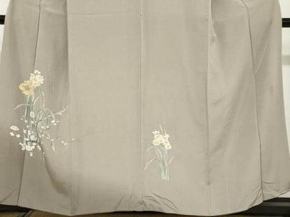 平和屋着物●本加賀友禅作家 清藤 宏 訪問着 草花文 暈し染め 正絹 逸品 DABB0514ud