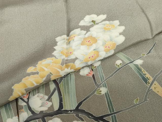 平和屋着物●本加賀友禅作家 清藤 宏 訪問着 草花文 暈し染め 正絹 逸品 DABB0514ud