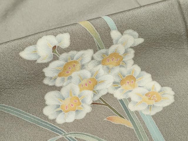 平和屋着物●本加賀友禅作家 清藤 宏 訪問着 草花文 暈し染め 正絹 逸品 DABB0514ud