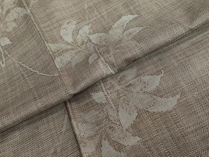 平和屋着物●本場大島紬 9マルキ 草花文 正絹 逸品 DABB0550ud