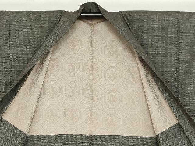 平和屋着物●男性 本場大島紬 アンサンブル 長羽織 100亀甲 総詰め 正絹 逸品 DABB0552ud
