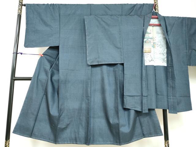 平和屋着物●男性 本場大島紬 アンサンブル 長羽織 100亀甲 総詰め 正絹 逸品 未使用 DABB0553ud