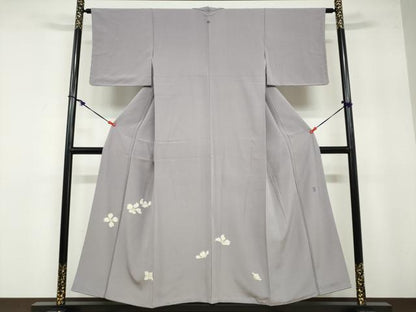 平和屋着物●京加賀糸目友禅作家 山崎巌 色留袖 舞花文 正絹 逸品 DABB0563ud