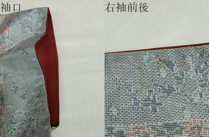 平和屋着物●本場大島紬 7マルキ 草花間道 正絹 逸品 DABB0567ud