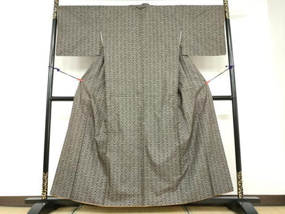 平和屋着物●本場大島紬 7マルキ 花菱文 正絹 逸品 DABB0575ud