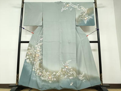 平和屋着物●訪問着 絞り 辻が花 暈し染め 金彩 正絹 逸品 DABB0576ud