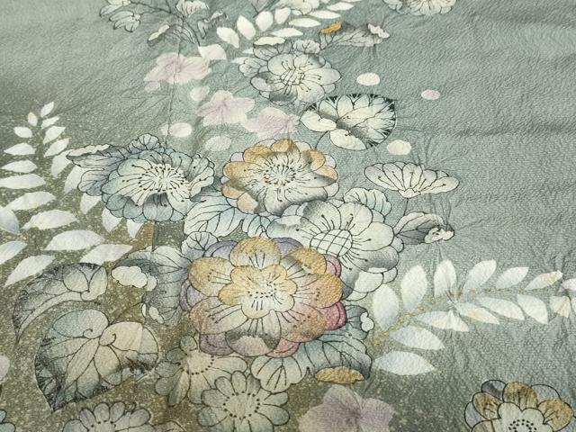 平和屋着物●訪問着 絞り 辻が花 暈し染め 金彩 正絹 逸品 DABB0576ud