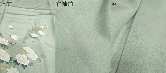 平和屋着物●訪問着 友禅 草花文 暈し染め 正絹 逸品 DABB0591ud