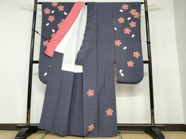 平和屋着物●世界的人形師 辻村寿三郎 ジュサブロー 振袖 舞花文 金彩 正絹 逸品 未使用 DABB0594ud