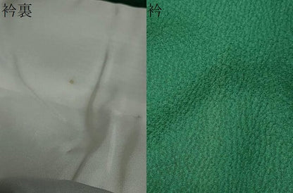 平和屋着物●上質な色無地 深緑色 正絹 逸品 DABB0619ud